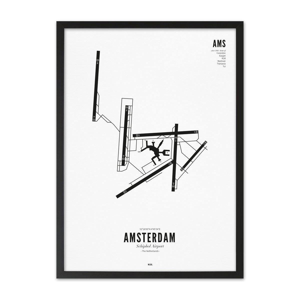 Poster van Luchthaven Schiphol | WIJCK. 